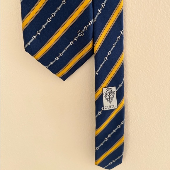 Vintage Gucci Men’s Silk Tie 1970s - Picture 1 of 6